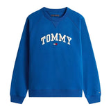 TOMMY HILFIGER Varsity Logo Fleece  Sweatshirt Men _ Bright Blue