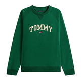 TOMMY HILFIGER Logo Fleece Sweatshirt Men _ Dark Green