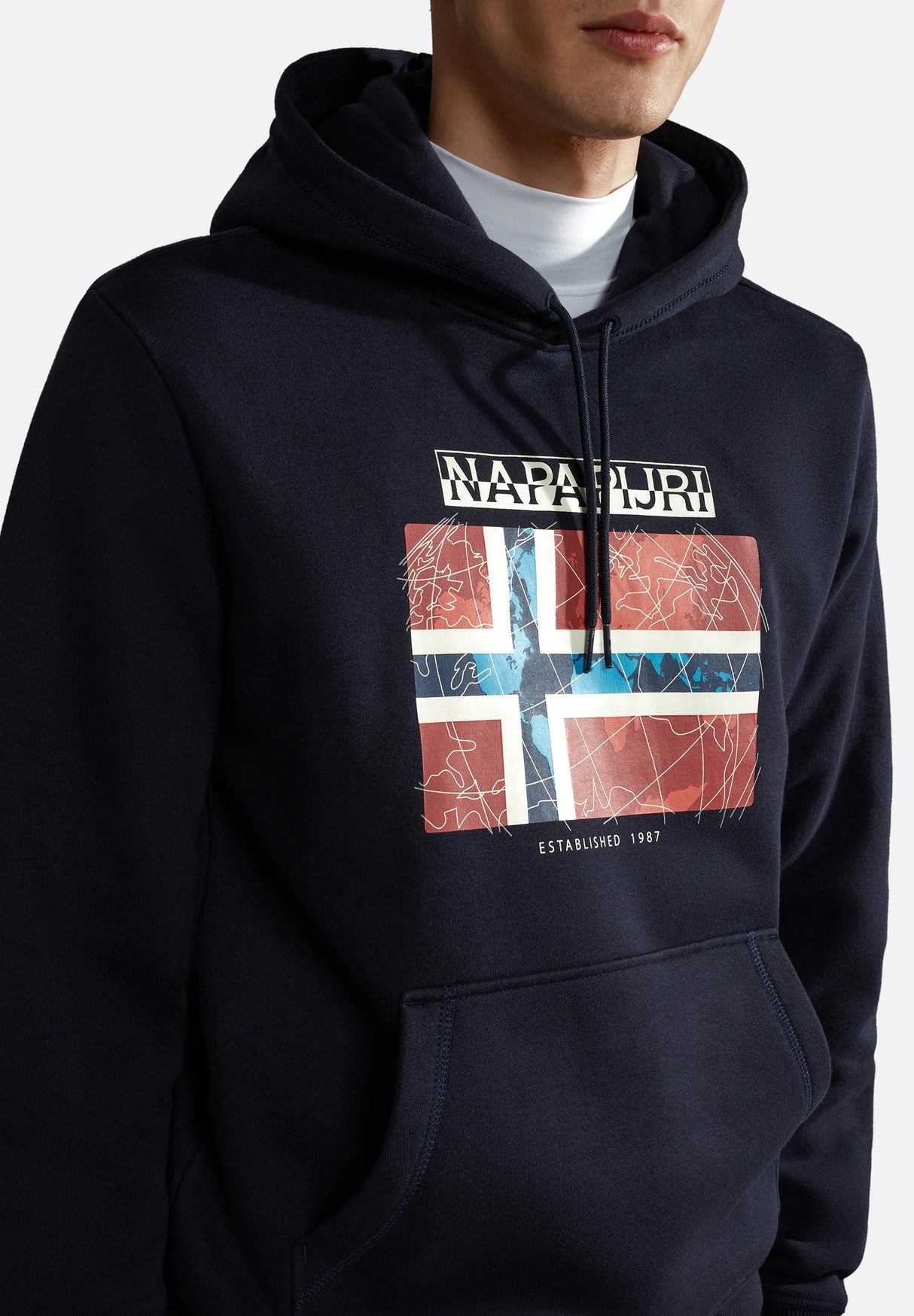 NAPAPIJRI Hoodie Logo Men Navy (BH)