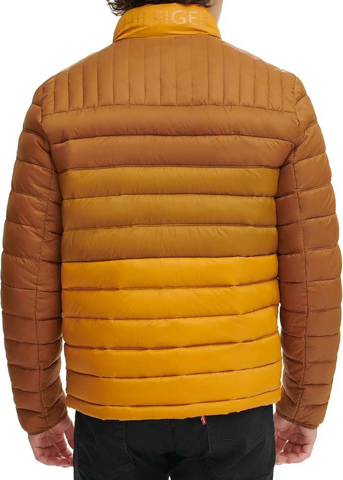 Tommy Hilfiger Men's Lightweight Packable Puffer Jacket (Ah-USA)