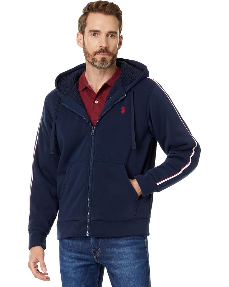 USPA USPA Full Zip Sleeve Stripe Hoodie