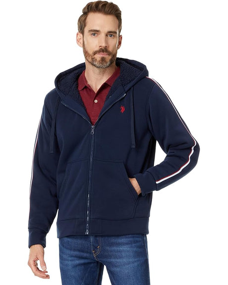 USPA USPA Full Zip Sleeve Stripe Hoodie