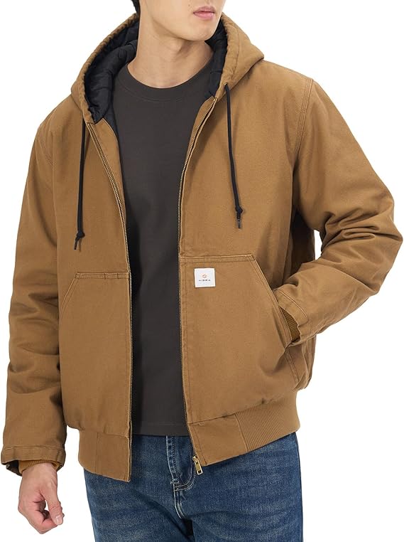 Carhartt Men’s Duck Canvas Hooded Jacket – Brown