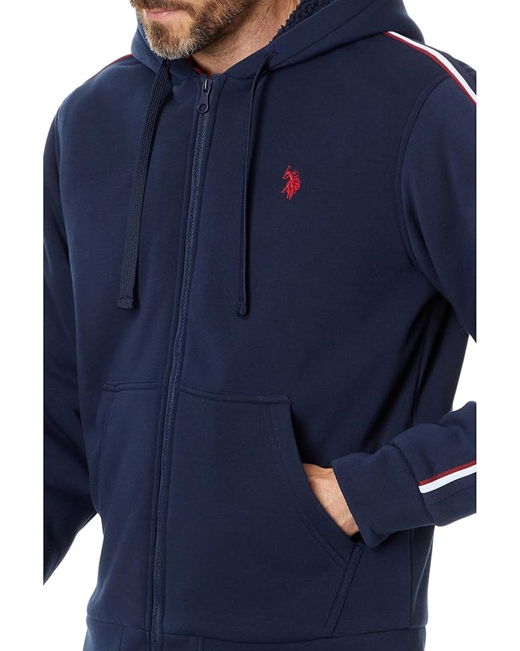 USPA USPA Full Zip Sleeve Stripe Hoodie