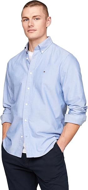 Tommy Hilfiger Short Sleeve Oxford Regular Fit, Men's Button Down Shirts