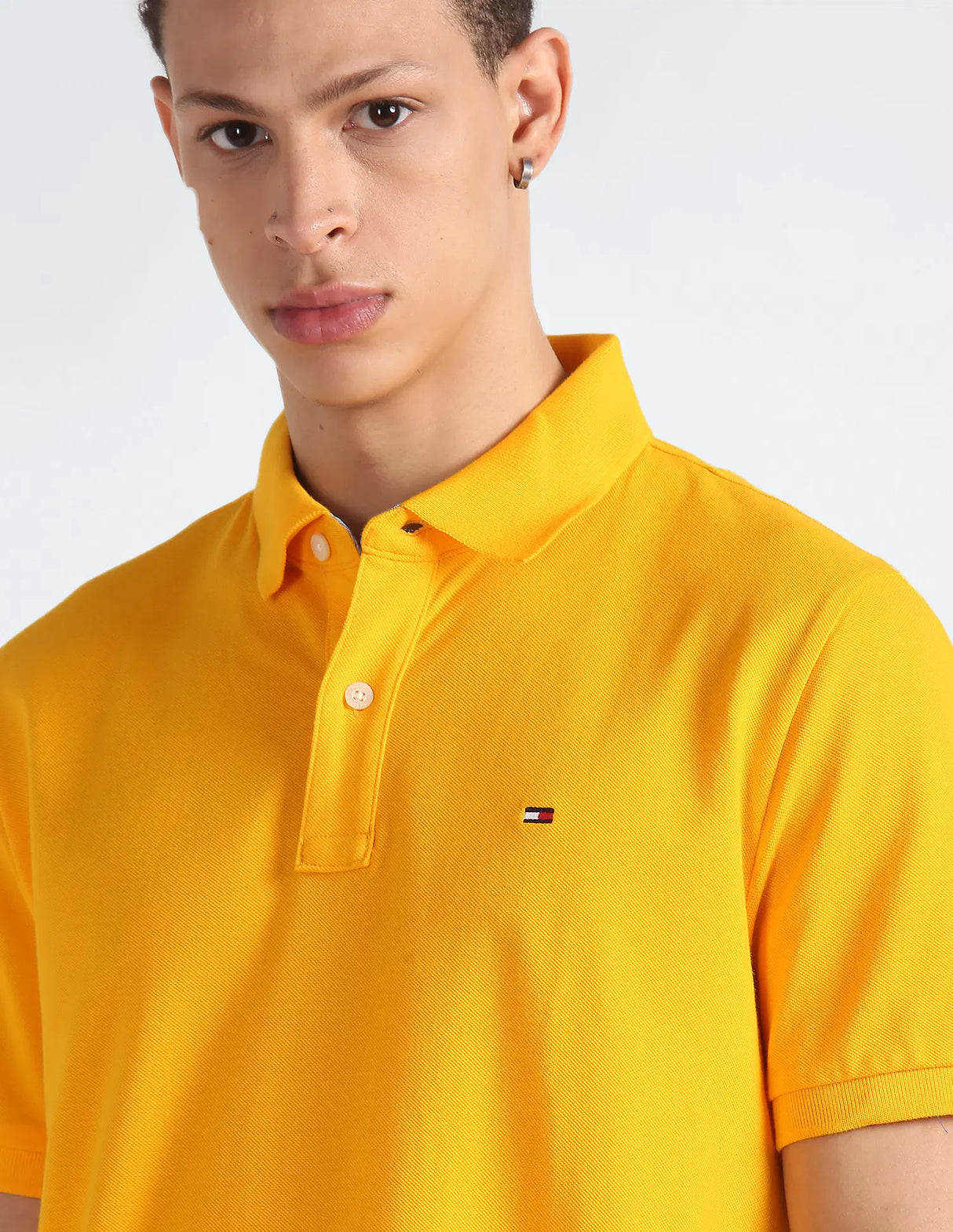 TOMMY HILFIGER Men Stretch Slim Fit Polo T-Shirt
