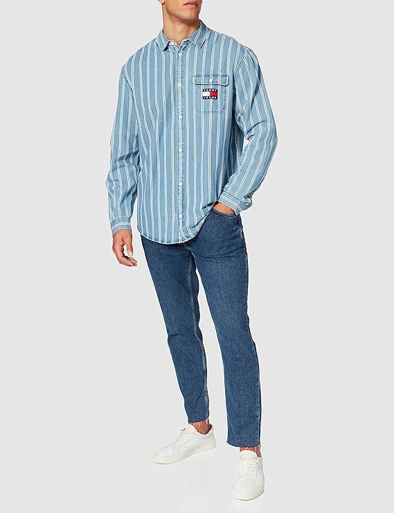 Tommy Jeans Men's TJM Denim Stripe Shirt