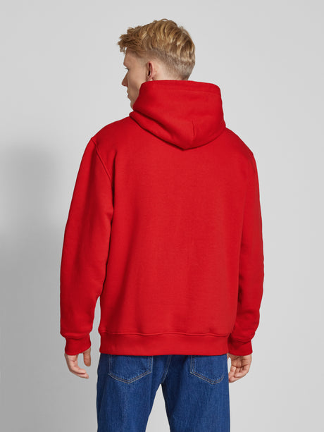 Tommy Jeans Men’s Red Linear Logo Hoodie