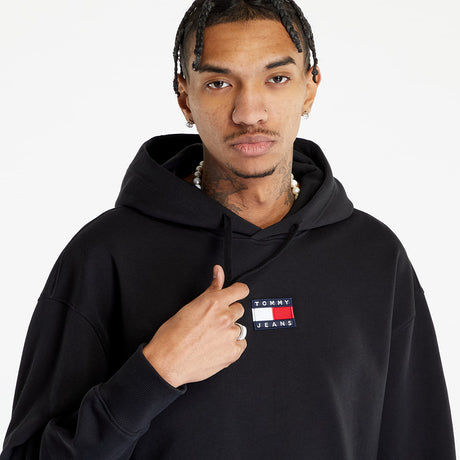 Tommy Jeans Men’s Logo Patch Hoodie – Black