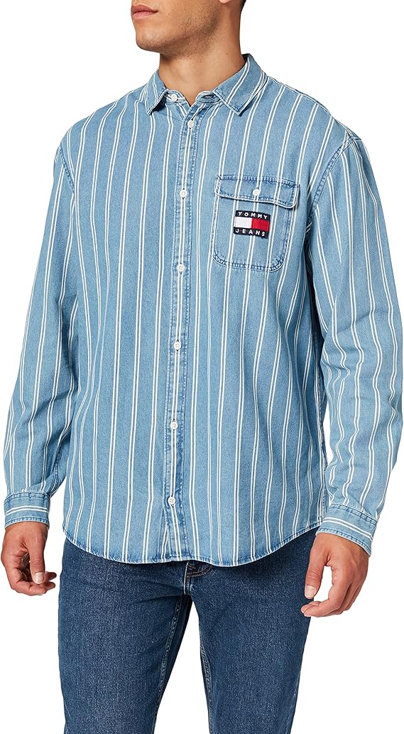 Tommy Jeans Men's TJM Denim Stripe Shirt