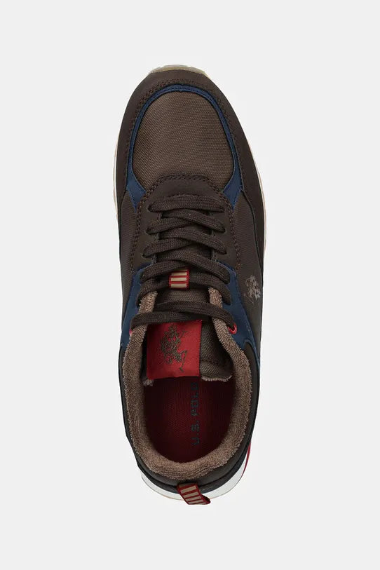 U.S. Polo Assn. Men’s Sullivan Brown & Navy Retro-Runner Sneakers
