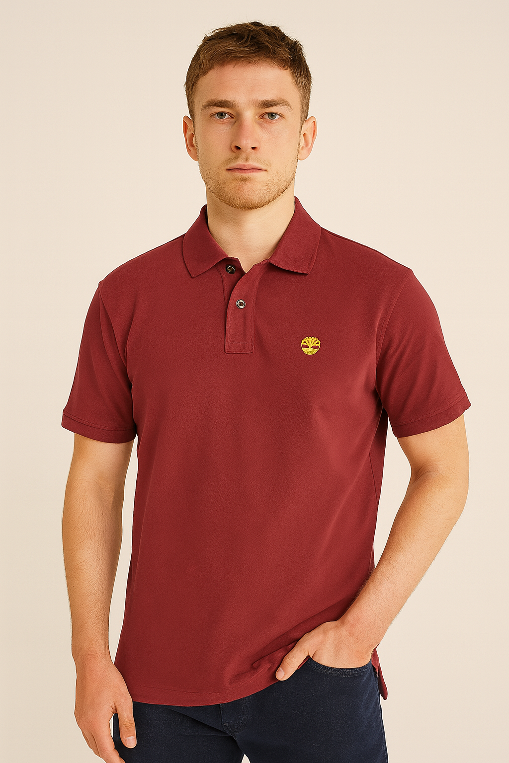Timberland Men’s Classic Burgundy Polo Shirt