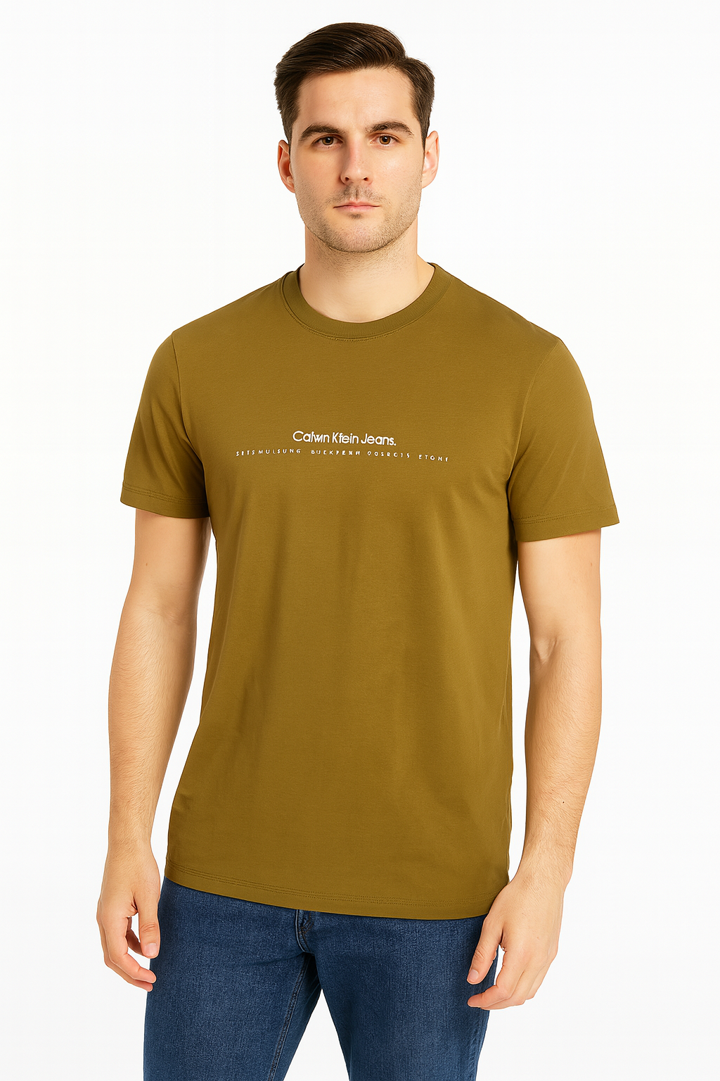 Calvin Klein Jeans Men’s Olive Green Logo T-Shirt