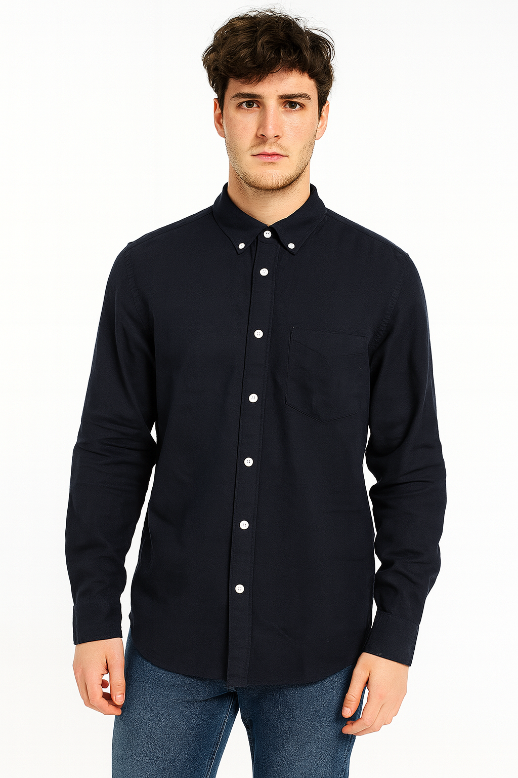 Only & Sons Classic Navy Button-Down Shirt