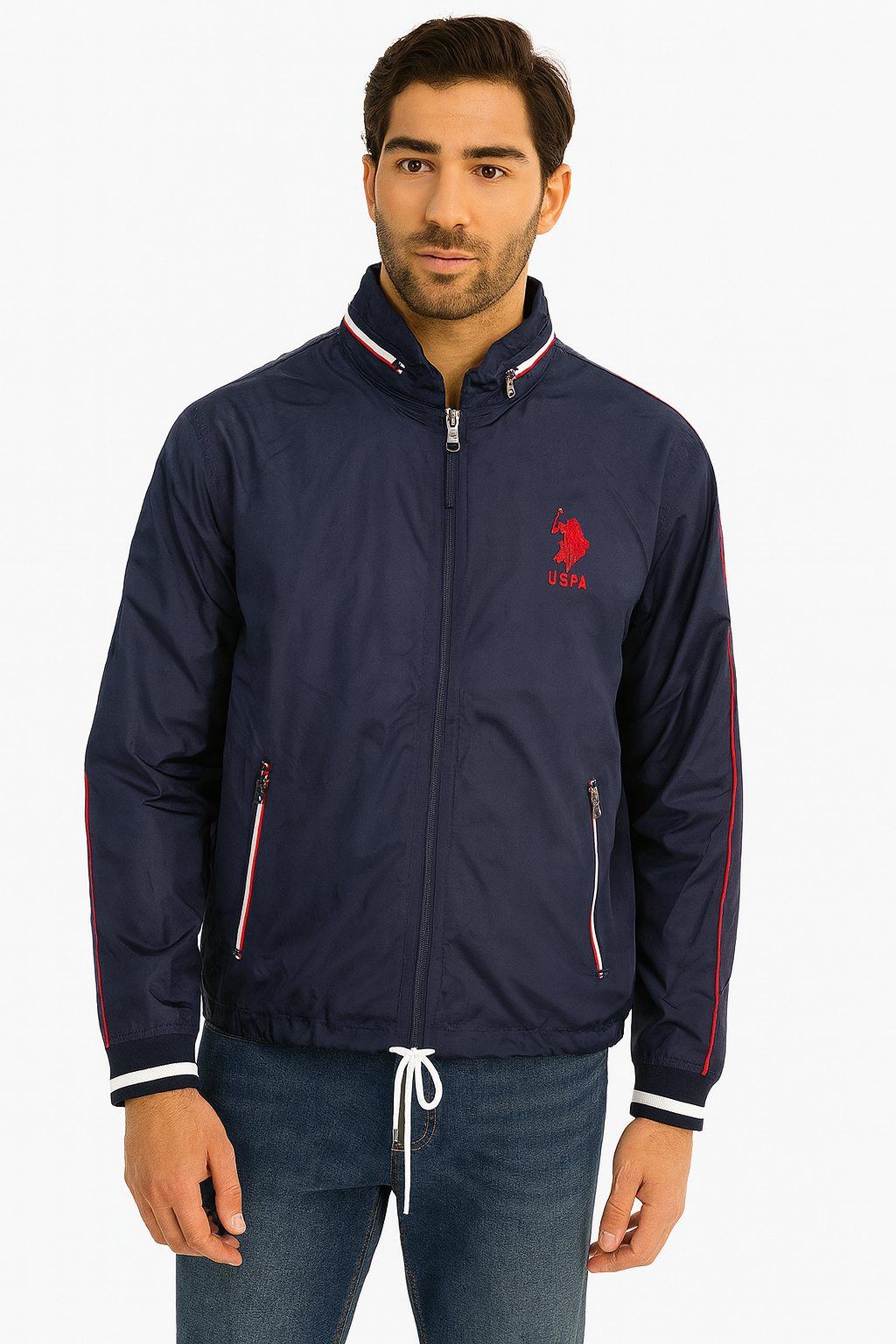 U.S. Polo Assn. Navy Windbreaker Jacket – Classic Sporty Style