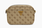 Guess Monogram Crossbody Bag – Brown