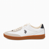 U.S. Polo Assn. White & Suede Sneakers – Classic Sporty Style