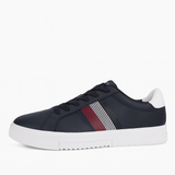 Tommy Hilfiger Navy Sneakers with Red & White Stripe Detail – Modern Icon