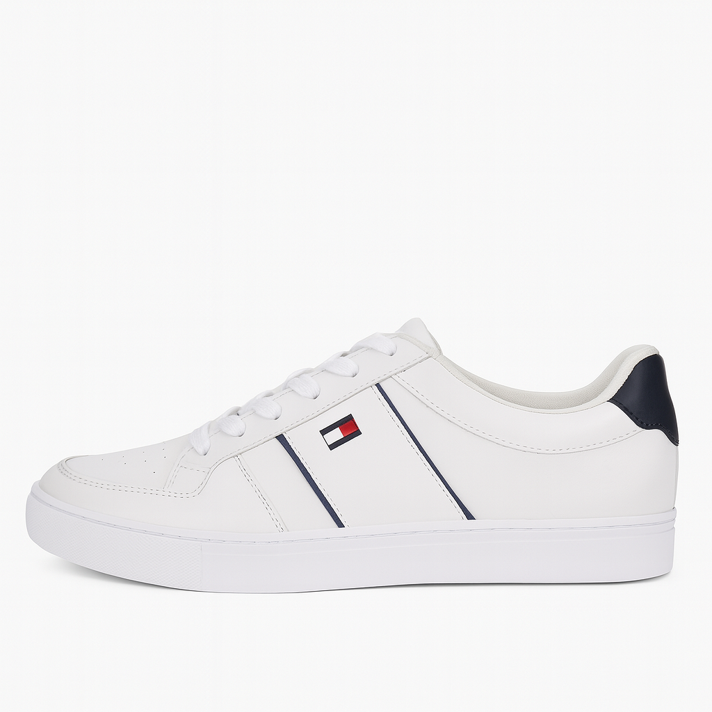 Tommy Hilfiger Men’s White Leather Sneaker