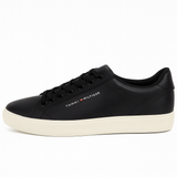 Tommy Hilfiger Men’s Black Leather Casual Sneaker