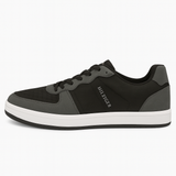 Tommy Hilfiger Men’s Black & Grey Leather Sneakers