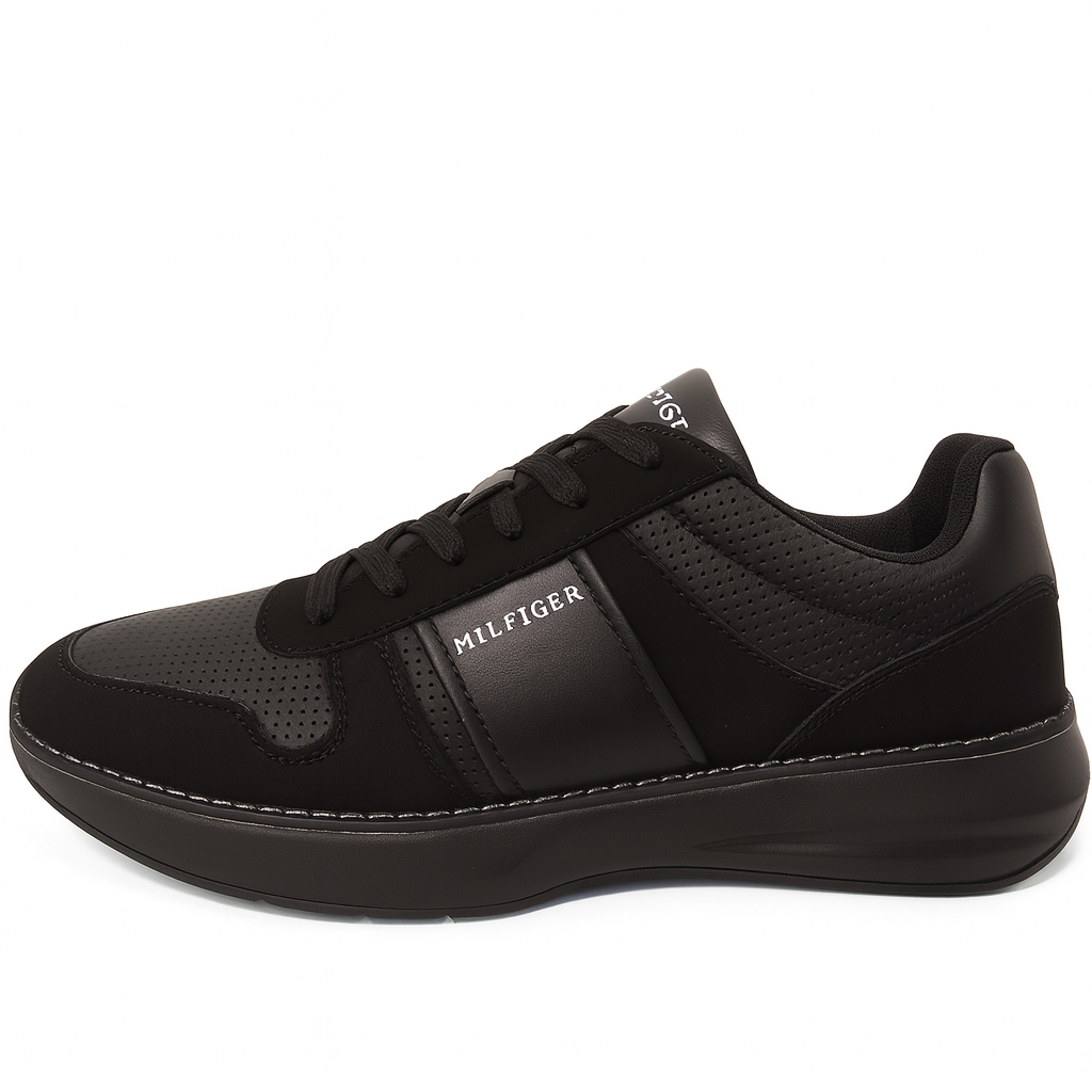 Tommy Hilfiger Men's Classic All-Black Sneakers