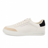 Calvin Klein Jeans Men's Sneakers – White with Beige & Black Accents