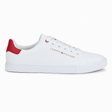 Tommy Hilfiger Men’s Classic Low-Top Sneakers – White & Red