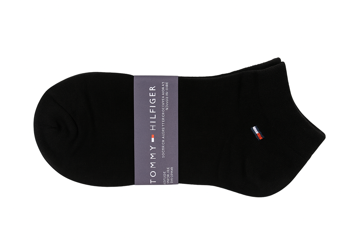 Tommy Hilfiger Men's Classic Black Ankle Socks