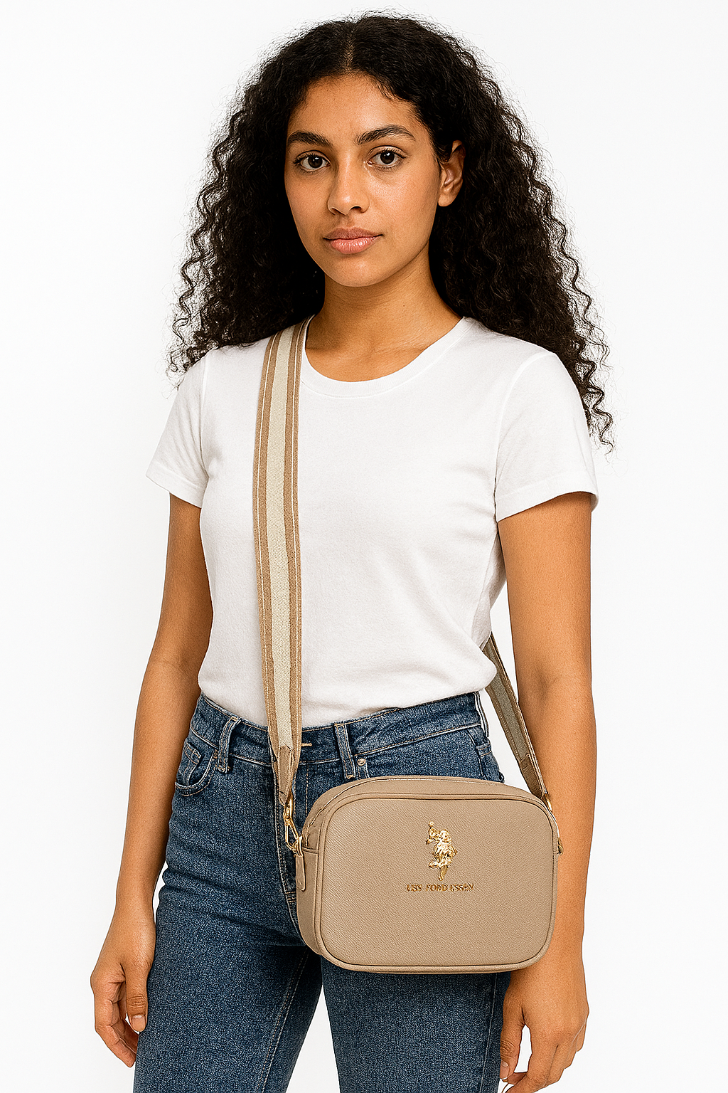 U.S. Polo Assn. Canvas‑Trim Mini Crossbody