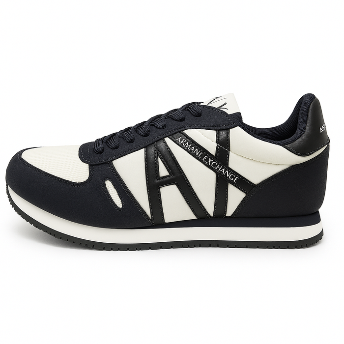 Armani Exchange Men’s Monochrome A|X Signature Runner Dark Navy