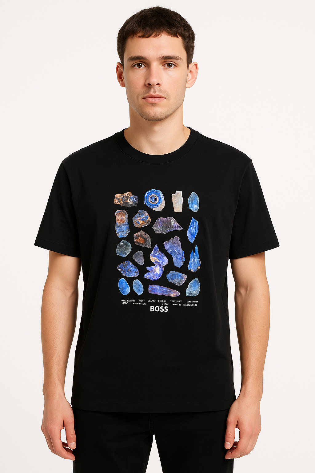Hugo Boss Men’s Relaxed Fit Mineral Print Tee