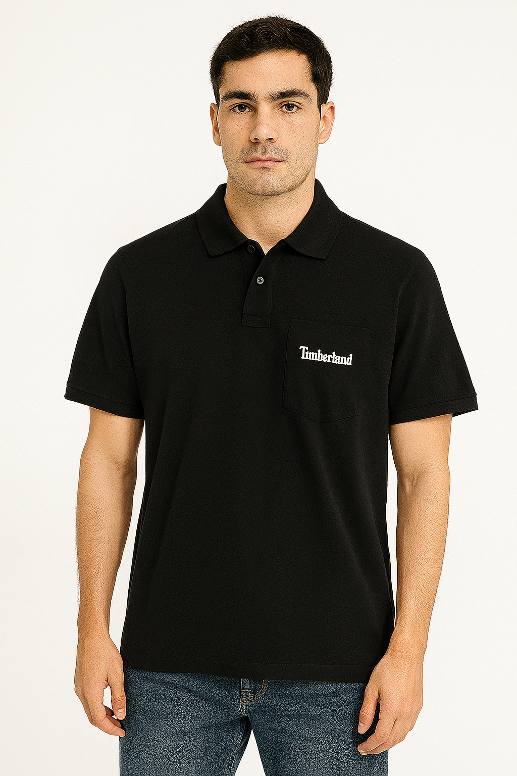 Timberland Men’s Black Pocket Logo Polo