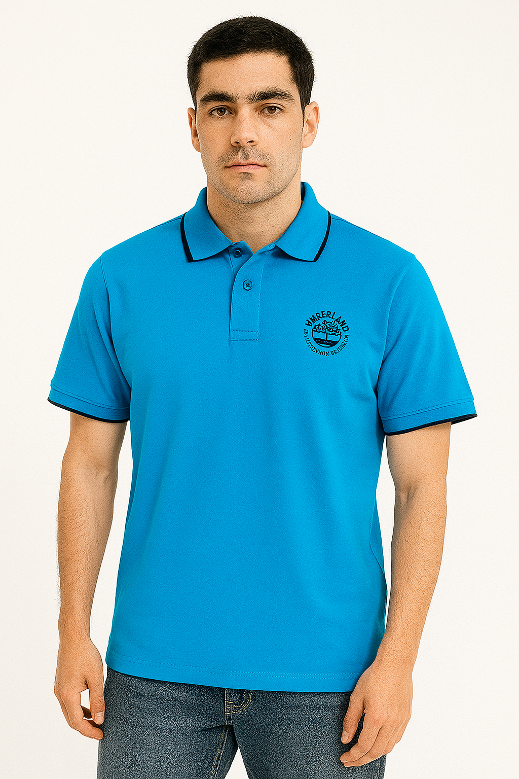 Timberland Men’s Bright Blue Piqué Polo