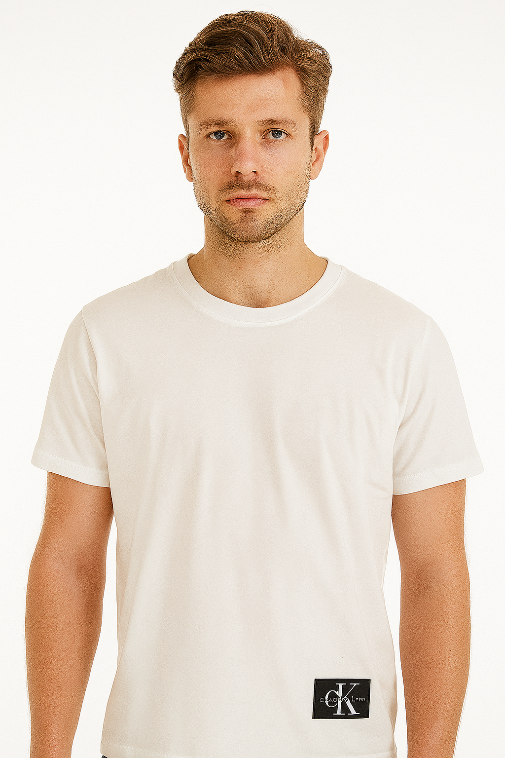 Calvin Klein White Logo Patch T-Shirt
