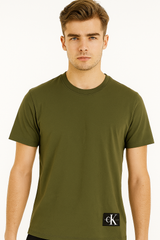 Calvin Klein Olive Green Logo Patch T-Shirt