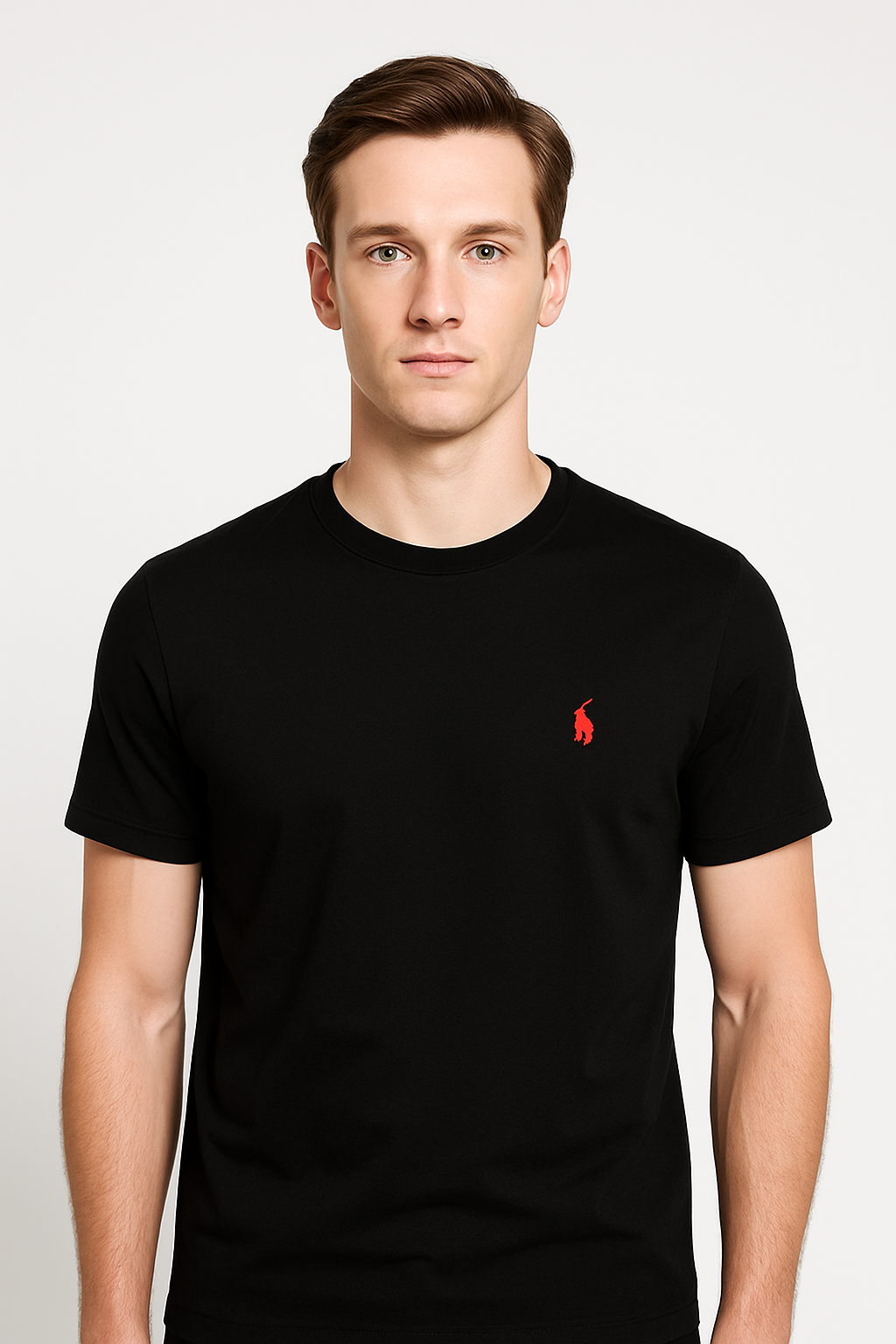 Polo Ralph Lauren Classic Black Crewneck Tee - Red Pony Logo