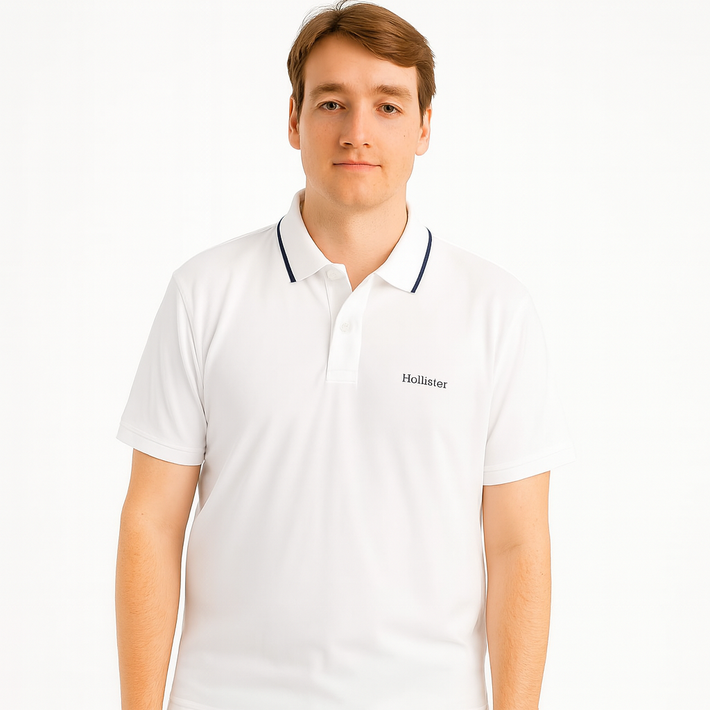 Hollister Men’s White Polo Shirt
