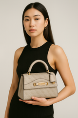 GUESS Women’s Logo-Embossed Top-Handle Satchel Bag