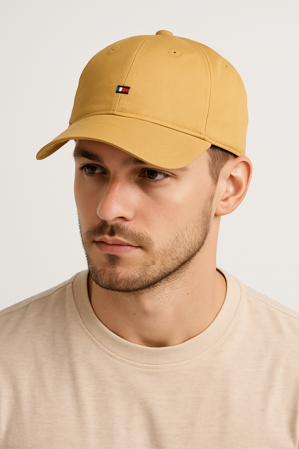 Tommy Hilfiger Men’s Adjustable Sand Dune Embroidered-Logo Baseball Cap