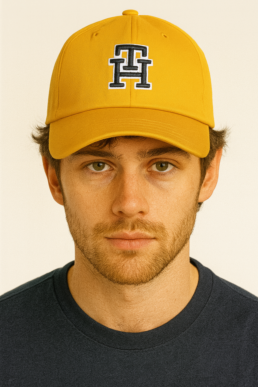 Tommy Hilfiger Men’s “TH” Embroidered Adjustable Sandstone Cap