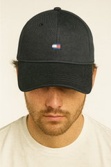 Tommy Hilfiger Men’s Classic Flag Embroidered Black Baseball Cap