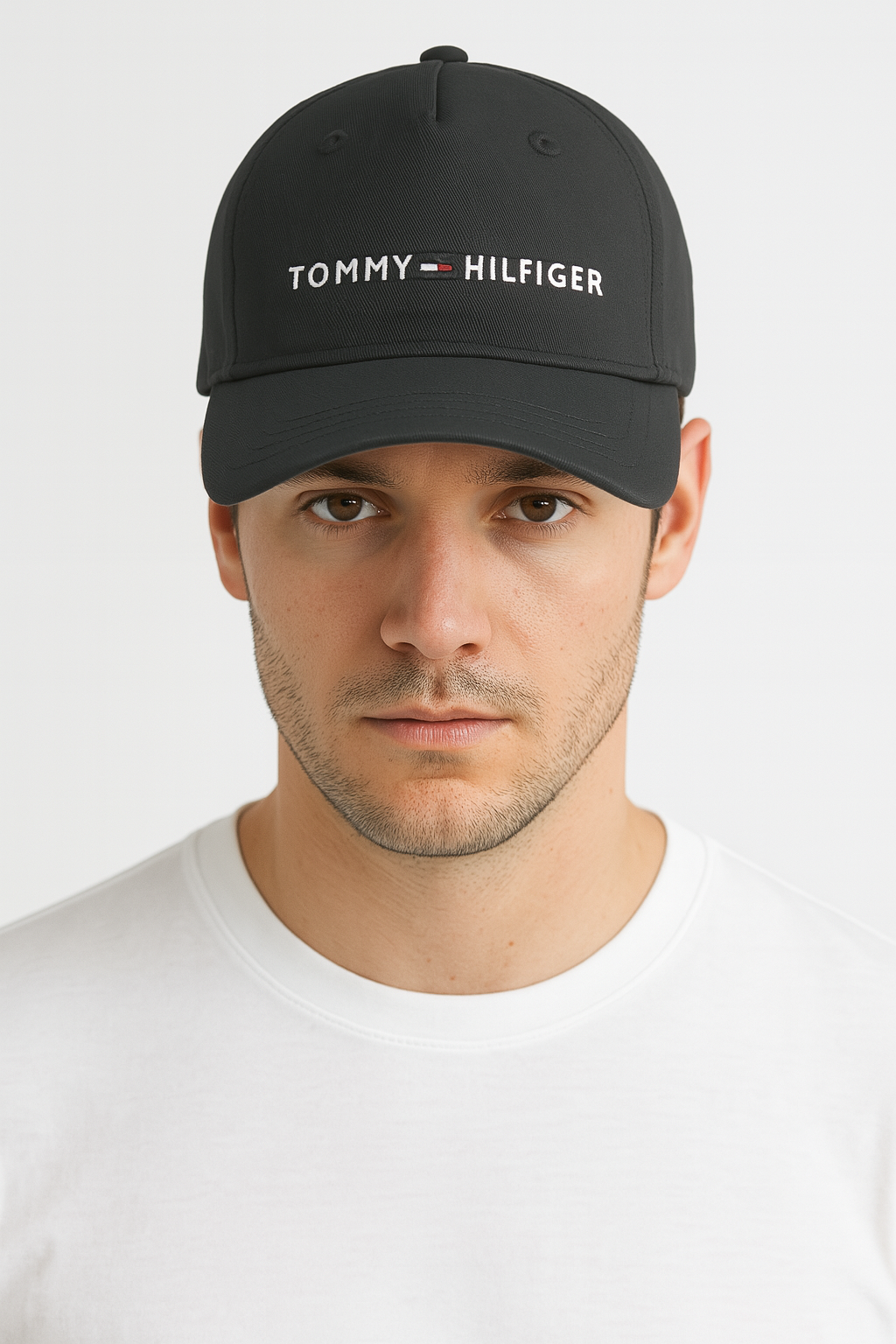 Tommy Hilfiger Black Embroidered Logo Baseball Cap
