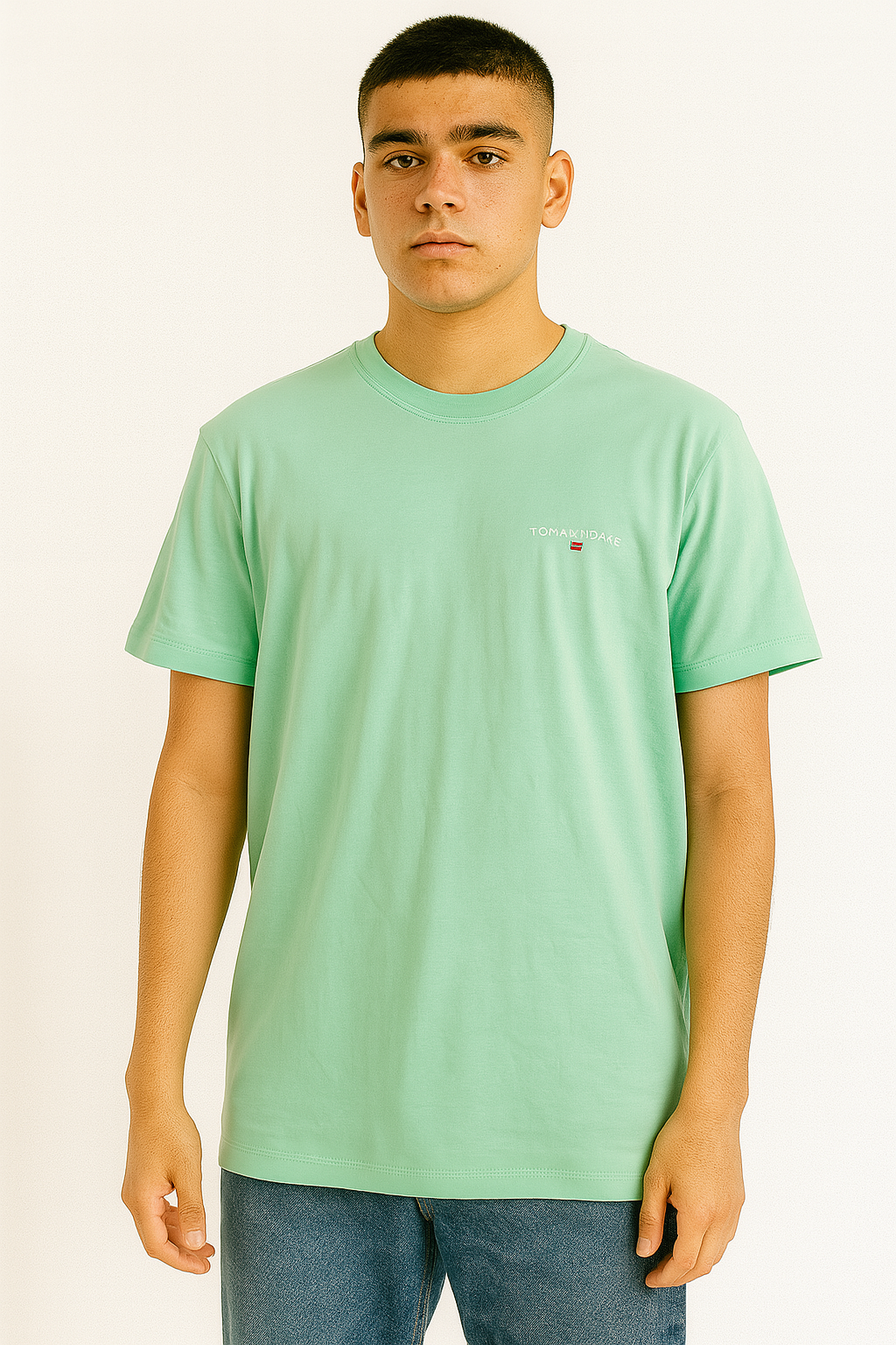Tommy Jeans Men’s Mint Green Mini Logo Tee – Untucked