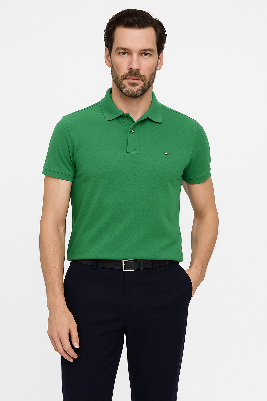 Tommy Hilfiger Men’s Green Pique Polo