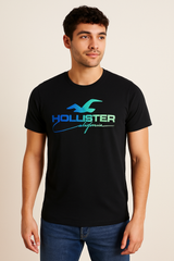 Hollister Men’s Classic Logo T-Shirt  Soft Cotton Relaxed Fit Tee