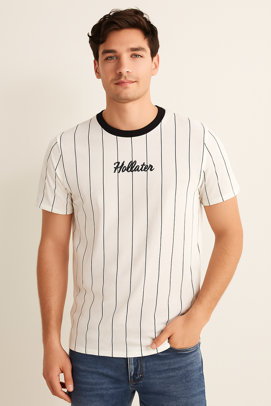 Hollister Men’s Classic Logo T-Shirt  Soft Cotton Relaxed Fit Tee