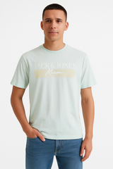 Jack & Jones Men's Mint Green “Miami” Graphic T-Shirt