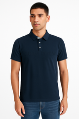 GUESS Men's Navy Blue Polo Shirt