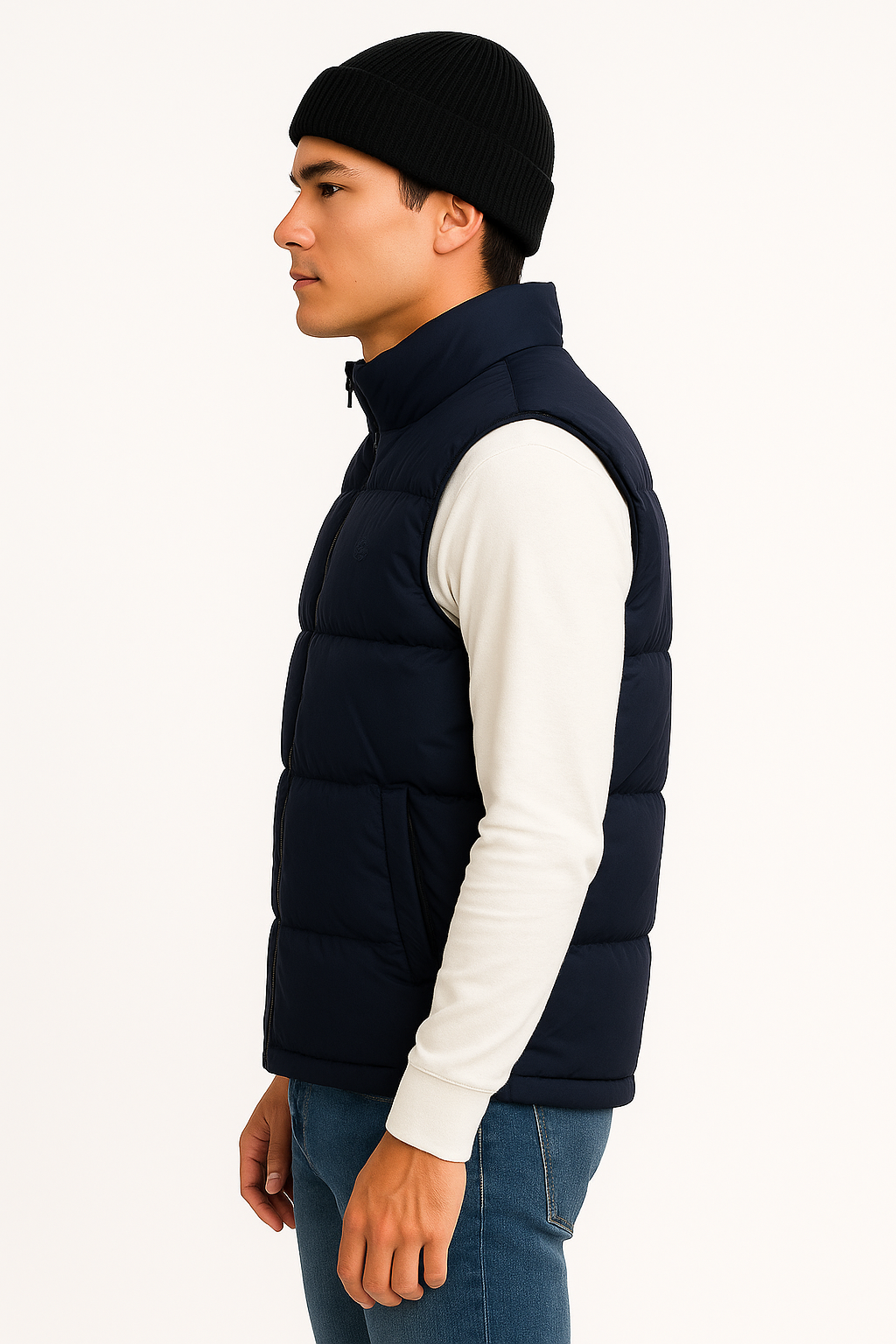 U.S POLO  Navy QUILTED  Men's VEST (Ah-USA)